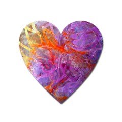 Flowing Petals Heart Magnet by kaleidomarblingart