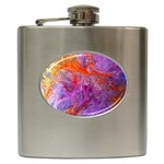 Flowing petals Hip Flask (6 oz) Front