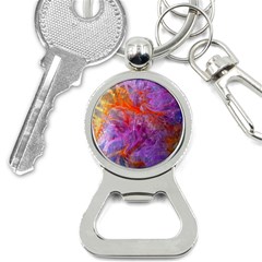 Flowing Petals Bottle Opener Key Chain by kaleidomarblingart