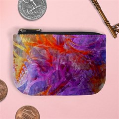 Flowing Petals Mini Coin Purse by kaleidomarblingart