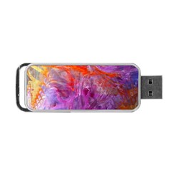 Flowing Petals Portable Usb Flash (one Side) by kaleidomarblingart