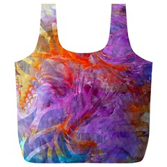 Flowing Petals Full Print Recycle Bag (xl) by kaleidomarblingart