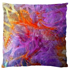 Flowing Petals Standard Premium Plush Fleece Cushion Case (two Sides) by kaleidomarblingart