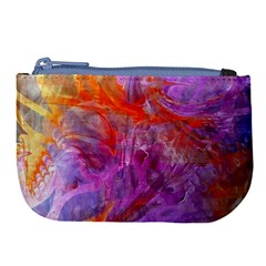 Flowing Petals Large Coin Purse by kaleidomarblingart