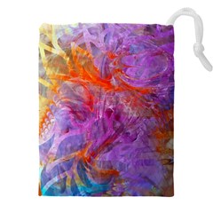 Flowing Petals Drawstring Pouch (5xl) by kaleidomarblingart