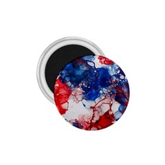 Red White And Blue Alcohol Ink American Patriotic  Flag Colors Alcohol Ink 1 75  Magnets by PodArtist