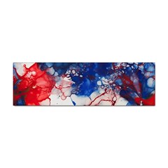 Red White And Blue Alcohol Ink American Patriotic  Flag Colors Alcohol Ink Sticker (bumper) by PodArtist