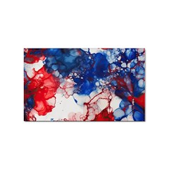 Red White And Blue Alcohol Ink American Patriotic  Flag Colors Alcohol Ink Sticker Rectangular (10 Pack) by PodArtist