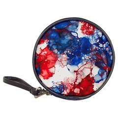 Red White And Blue Alcohol Ink American Patriotic  Flag Colors Alcohol Ink Classic 20-cd Wallets by PodArtist