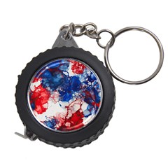 Red White And Blue Alcohol Ink American Patriotic  Flag Colors Alcohol Ink Measuring Tape by PodArtist