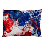 Red White and Blue Alcohol Ink American Patriotic  Flag Colors Alcohol Ink Pillow Case (Two Sides) Front