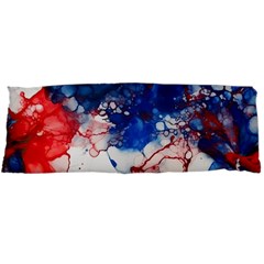 Red White And Blue Alcohol Ink American Patriotic  Flag Colors Alcohol Ink Body Pillow Case Dakimakura (two Sides)