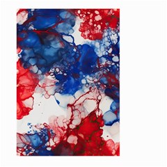 Red White And Blue Alcohol Ink American Patriotic  Flag Colors Alcohol Ink Large Garden Flag (two Sides) by PodArtist