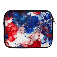 Red White And Blue Alcohol Ink American Patriotic  Flag Colors Alcohol Ink Apple Ipad 2/3/4 Zipper Cases by PodArtist