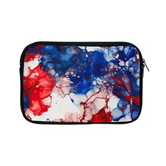 Red White And Blue Alcohol Ink American Patriotic  Flag Colors Alcohol Ink Apple Ipad Mini Zipper Cases by PodArtist