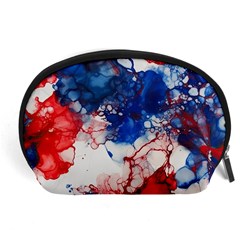 Red White And Blue Alcohol Ink American Patriotic  Flag Colors Alcohol Ink Accessory Pouch (large) by PodArtist