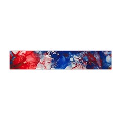 Red White And Blue Alcohol Ink American Patriotic  Flag Colors Alcohol Ink Premium Plush Fleece Scarf (mini) by PodArtist