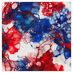 Red White And Blue Alcohol Ink American Patriotic  Flag Colors Alcohol Ink Lightweight Scarf  by PodArtist