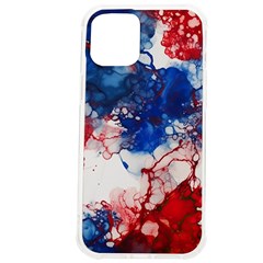 Red White And Blue Alcohol Ink American Patriotic  Flag Colors Alcohol Ink Iphone 12 Pro Max Tpu Uv Print Case by PodArtist