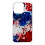 Red White and Blue Alcohol Ink American Patriotic  Flag Colors Alcohol Ink iPhone 14 Pro Max TPU UV Print Case Front