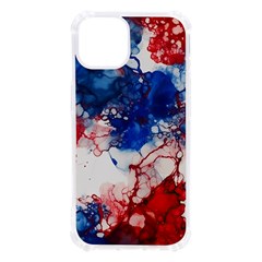 Red White And Blue Alcohol Ink American Patriotic  Flag Colors Alcohol Ink Iphone 13 Tpu Uv Print Case by PodArtist