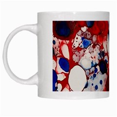 Red White And Blue Alcohol Ink France Patriotic Flag Colors Alcohol Ink  White Mug by PodArtist