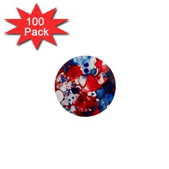 Red White And Blue Alcohol Ink France Patriotic Flag Colors Alcohol Ink  1  Mini Magnets (100 Pack)  by PodArtist