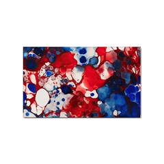 Red White And Blue Alcohol Ink France Patriotic Flag Colors Alcohol Ink  Sticker (rectangular) by PodArtist