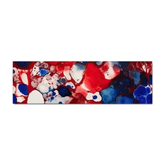 Red White And Blue Alcohol Ink France Patriotic Flag Colors Alcohol Ink  Sticker (bumper) by PodArtist