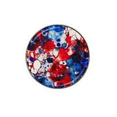 Red White And Blue Alcohol Ink France Patriotic Flag Colors Alcohol Ink  Hat Clip Ball Marker by PodArtist