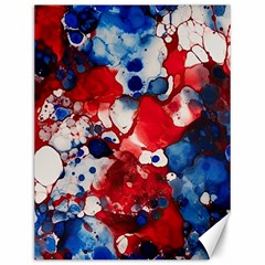 Red White And Blue Alcohol Ink France Patriotic Flag Colors Alcohol Ink  Canvas 12  X 16  by PodArtist