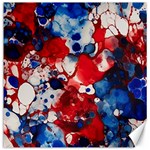 Red White and Blue Alcohol Ink France Patriotic Flag Colors Alcohol Ink  Canvas 20  x 20  19 x19.27  Canvas - 1