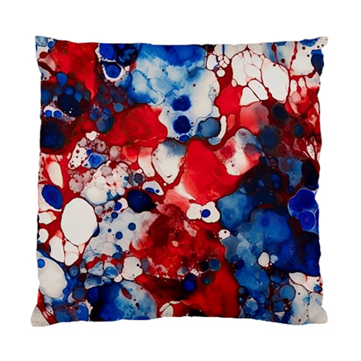 Red White and Blue Alcohol Ink France Patriotic Flag Colors Alcohol Ink  Standard Cushion Case (One Side)