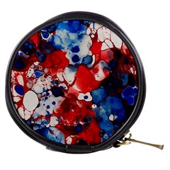 Red White And Blue Alcohol Ink France Patriotic Flag Colors Alcohol Ink  Mini Makeup Bag