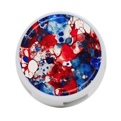 Red White And Blue Alcohol Ink France Patriotic Flag Colors Alcohol Ink  4-port Usb Hub (two Sides)