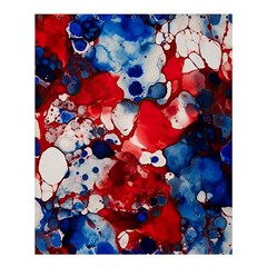 Red White And Blue Alcohol Ink France Patriotic Flag Colors Alcohol Ink  Shower Curtain 60  X 72  (medium)  by PodArtist