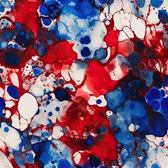 Red White And Blue Alcohol Ink France Patriotic Flag Colors Alcohol Ink  Play Mat (rectangle) by PodArtist