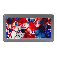 Red White And Blue Alcohol Ink France Patriotic Flag Colors Alcohol Ink  Memory Card Reader (mini) by PodArtist