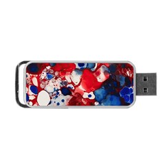 Red White And Blue Alcohol Ink France Patriotic Flag Colors Alcohol Ink  Portable Usb Flash (one Side) by PodArtist