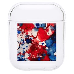 Red White And Blue Alcohol Ink France Patriotic Flag Colors Alcohol Ink  Hard Pc Airpods 1/2 Case by PodArtist