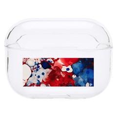 Red White And Blue Alcohol Ink France Patriotic Flag Colors Alcohol Ink  Hard Pc Airpods Pro Case by PodArtist