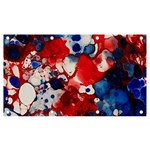 Red White and Blue Alcohol Ink France Patriotic Flag Colors Alcohol Ink  Banner and Sign 7  x 4  Front