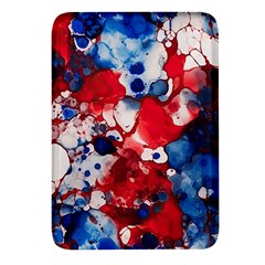 Red White And Blue Alcohol Ink France Patriotic Flag Colors Alcohol Ink  Rectangular Glass Fridge Magnet (4 Pack) by PodArtist