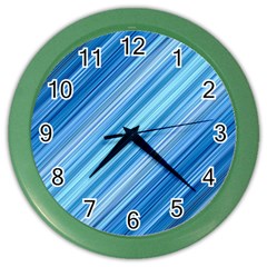 Ambience In Blue Color Wall Clock by bruzer