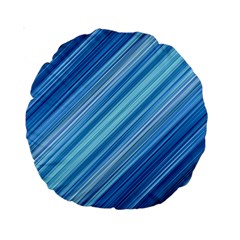 Ambience In Blue Standard 15  Premium Round Cushions by bruzer