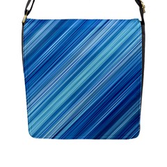 Ambience In Blue Flap Closure Messenger Bag (l) by bruzer