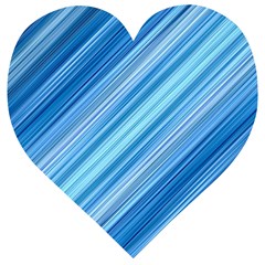 Ambience In Blue Wooden Puzzle Heart by bruzer