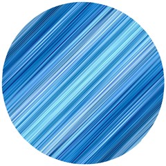 Ambience In Blue Wooden Puzzle Round by bruzer