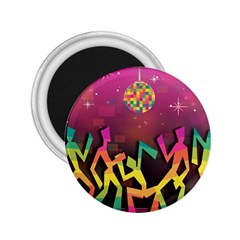 Dancing Colorful Disco 2 25  Magnets