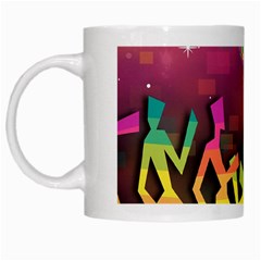 Dancing Colorful Disco White Mug